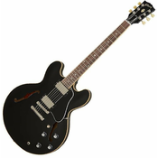 Gibson ES-335 Vintage Ebony Jazz kitara (polakustična)