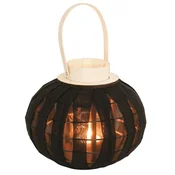 shumee Lesena sveča-laterna, črna, 22 cm