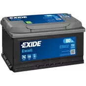 EXIDE akumulator excell EB802. 80D+ 700A(EN)