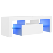 MAISON CHIC TV omarica - TV stojalo - Televizijska omarica z LED lučkami bela 120x35x40 cm, (21701508)