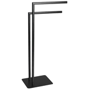 Gedy Črni mat samostoječ kvadratni vrteči stojalo za brisače FELIX 140x835x340 mm
