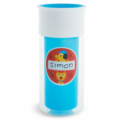 Šalica s naljepnicama Munchkin - Blue, 266 ml