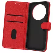AVIZAR Denarnica etui za Redmi A3 serije Chesterfield s funkcijo stojala, Rdeča, (5000189878)