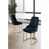 HANAH HOME Set stolica (6 delova) Puva Anthracite Gold