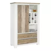 VISOKA KOMODA  105/160/45 cm  bela, boja akacije