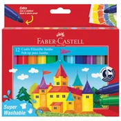 FLOMASTER ŠKOLSKI  12BOJA JUMBO KRATKI FABER CASTELL 154311 BLISTER