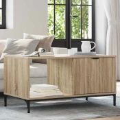 vidaXL Klubska miza sonoma hrast 90 x 49 x 46 cm Konstruiran les
