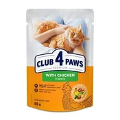 CLUB4PAWS Cat PIŠČANEC v omaki, 85g