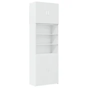 vidaXL Visoka omara bela 80x42,5x249 cm inženirski les