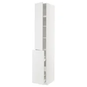 METOD / MAXIMERA Vis.elem. s izvl.funk. 3fi/1vr/2pol, bela/Stensund bela, 40x60x240 cm
