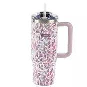 Termovka s slamico MIAU - listje, 900 ml