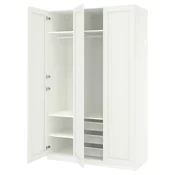 PAX / GULLABERG Kombinacija garderobera, bela/bela, 150x60x236 cm