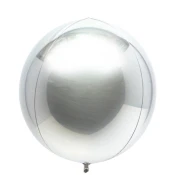 Prestige Orbz Folija balon 46cm, Srebrni