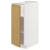 METOD Podni element s policama, bela/Voxtorp im. hrastovine, 30x60 cm