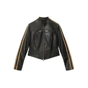 AllSaints Prehodna jakna Tiggy brokat/črna