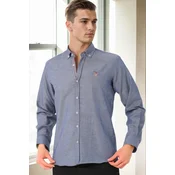 G974 DEWBERRY MENS SHIRT-JEANS BLUE