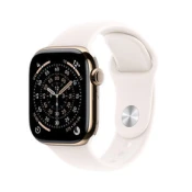 Apple Watch Series 11 pametna ura, GPS + Cellular, 46mm + pašček M/L, Gold Titanium (MFD64WF/A)