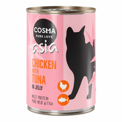 Ekonomicno pakiranje Cosma Asia u želeu 12 x 400 g - Piletina s pilecim jetrima