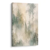 Slika tih gozd v nežni meglici - 20x30