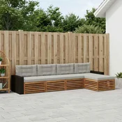Set vanjskih sofa 5 pcs Prirodna i svjetlosiva Poliester