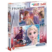 Clementoni Puzzle Ledeno kraljestvo 2, 2x60 kosov