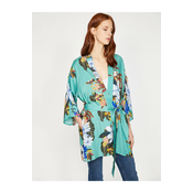 Koton Womens Green Patterned Kimono
