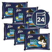 Vrečke FELIX DUO – okusen izbor hran z ribami 24x85 g