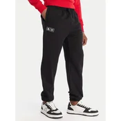 Kappa Spodnji del trenirke Olmos 311M2TW Črna Regular Fit