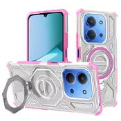 Hibridni ovitek Carbon Shield Pro za Xiaomi Redmi 15C 4G/Redmi 15C 5G/Poco C85 - pink transparent