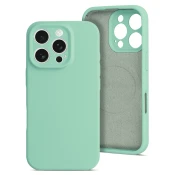 Onasi Mat Liquid silikonski ovitek z MagSafe za iPhone 16 Pro Max - mint