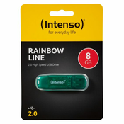 (Intenso) USB Flash drive 8GB Hi-Speed USB 2.0, Rainbow Line, ZELENI – USB2.0-8GB/Rainbow