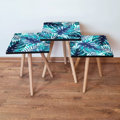 HANAH HOME Set 3 stocica 3Shp165 Navy Blue