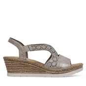 Sandali Rieker 61916-91 Srebrna