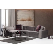 Atelier del Sofa Ugaona garnitura Lego 100x76x190cm Siva