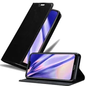 Cadorabo Cadorabo Ohišje, združljivo z Honor 8C v nočna črna - Zaščitni ovitek z magnetnim zapiranjem, stoječo funkcijo in režo za kartice, (20549020)