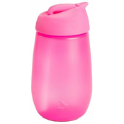 Munchkin Simple Clean steklenička za otroke s slamico Pink 12 m+ 296 ml
