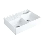 632391R1 Villeroy & Boch CeramicPlus 89,5 x 63 cm dvojno keramično pomivalno korito