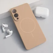 Maska Mag Case PureTone za Samsung S25 Edge svetlo braon