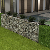 vidaXL Gabion košara/dvignjeno vrtno korito jeklo 330x30x100 cm