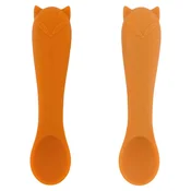 trixie® set 2 silikonskih žličk first baby mr. fox