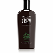 American Crew Tea Tree šampon, regenerator i gel za tuširanje 3 u 1 za muškarce 450 ml