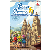 Spolocenská hra Buen Camino Card Game Educa 96 kariet 4 figúrky od 8 rokov pre 2-4 hrácov španielsky anglicky francúzsky portugalsky EDU19330
