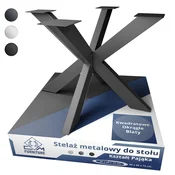 CM Furniture Ogrodje mize Pajek za okrogle/kvadratne mize, višina 43 cm, noge mize, črna kovina, višina 43 x širina 60 x dolžina 60 cm, enostavna montaža, klubska mizica, križni okvir, noge pajek, vrtna miza