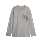 PUMA Essentials Relaxed Big Cat Logo Long Sleeve Tee Men, Clothing, Concrete Gray, XL