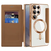 Etui SmartMag Book z Magsafe tehnologijo in RFID denarnico za Samsung Galaxy S25 Ultra - brown