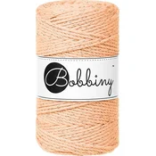 Bobbiny 3PLY Macramé Rope 3 mm 100 m Unicolor Peach Fuzz Vrvica