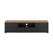 NISKA KOMODA  165/42/40 cm  crna, boje hrasta