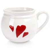 shumee Velika porcelanasta skodelica za pitje čaja, zelišč, kave, čokolade, ogrevanje XL