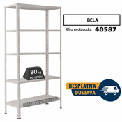 Polica metal-metal 188x90x30 5x80kg bela