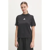 ADIDAS SPORTSWEAR Tehnicka sportska majica ESSENTIALS 3-STRIPES COTTON crna / bijela